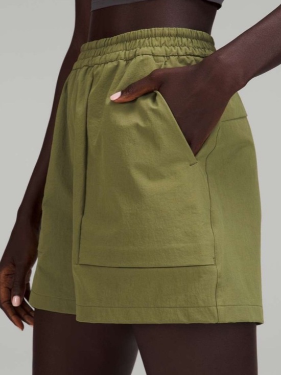 lululemon athletica Pants - LULULEMON Lab Relaxed-Fit Super-High-Rise SHR Short 3" in Bronze Green Women’s 8